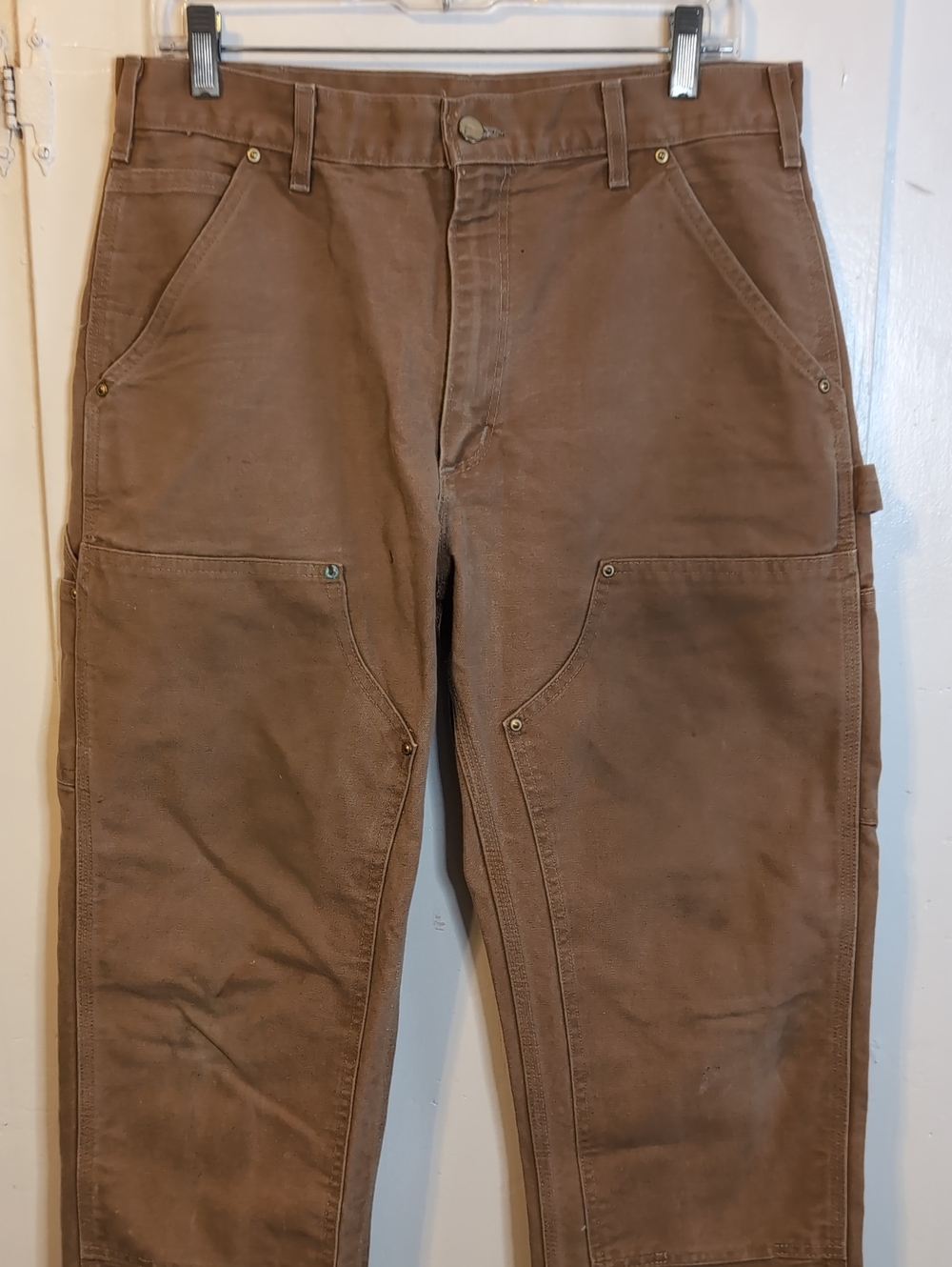 Vint. 🇺🇲made Carhartt BO1 Reinforced Duck Carpenter Pants mens 32x30